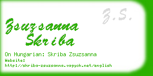 zsuzsanna skriba business card
